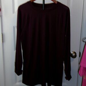 Tek Gear Long Sleeve Very Cool Tunic Side Slits Size L Black
